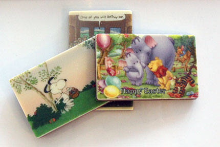 Easter themed chocolate cards
